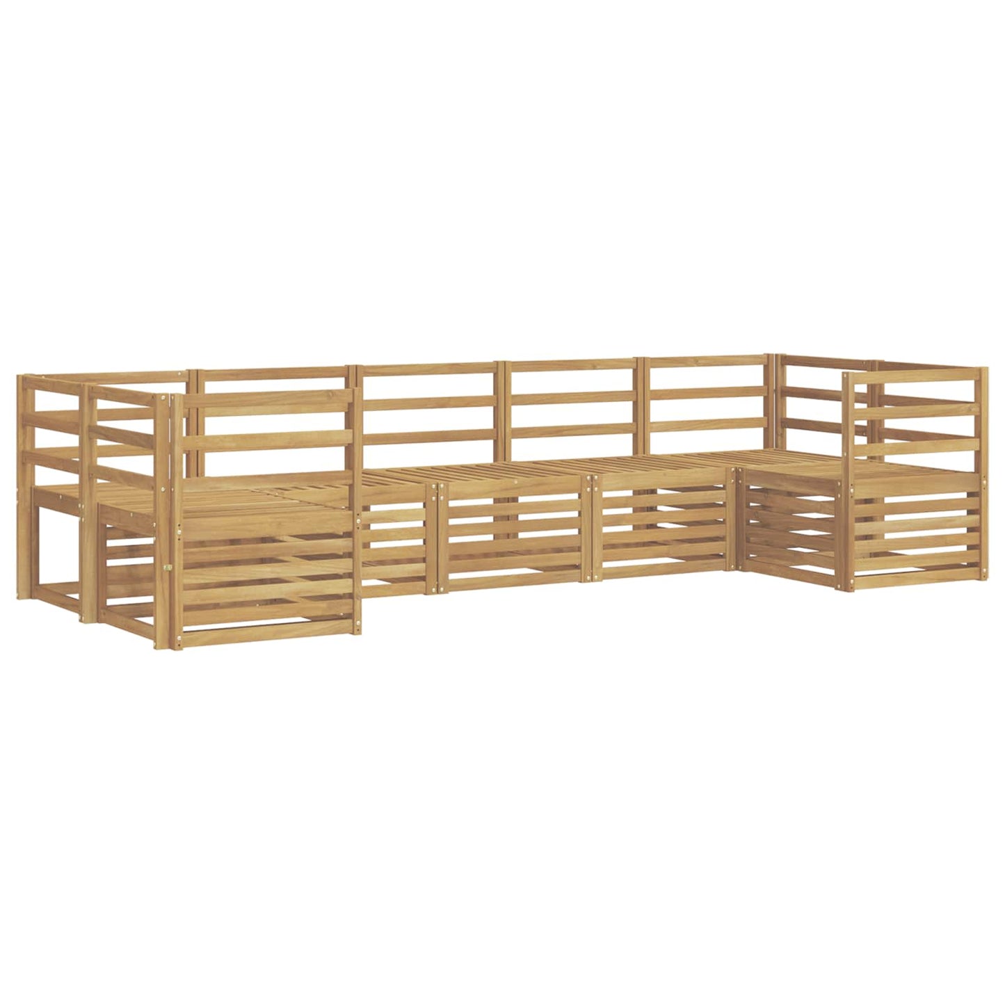 Buiten bankenset 7 pcs Wit 304 x 126,5 x 73 cm