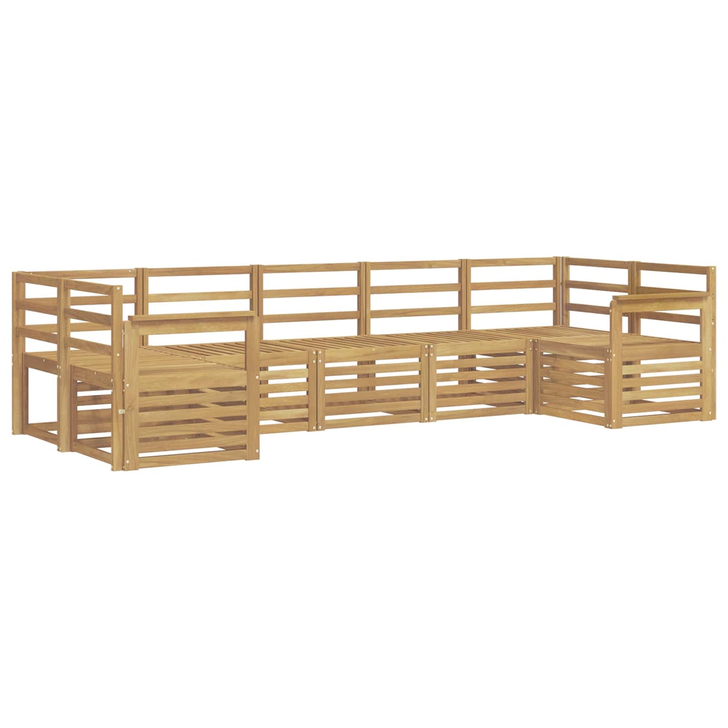 Buiten bankenset 7 pcs Wit 304 x 128,5 x 73 cm