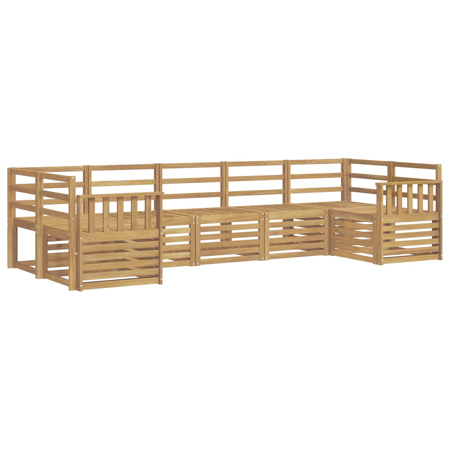 Buiten bankenset 7 pcs Wit 304 x 128,5 x 73 cm