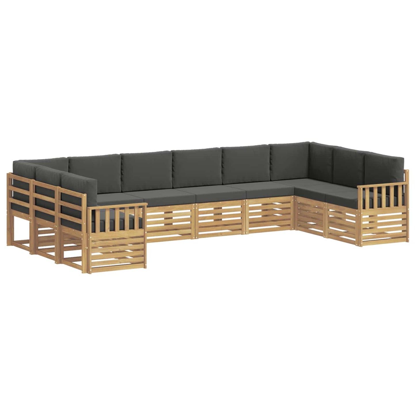 Buiten bankenset 7 pcs Wit en Anthraciet 363 x 187,5 x 73 cm