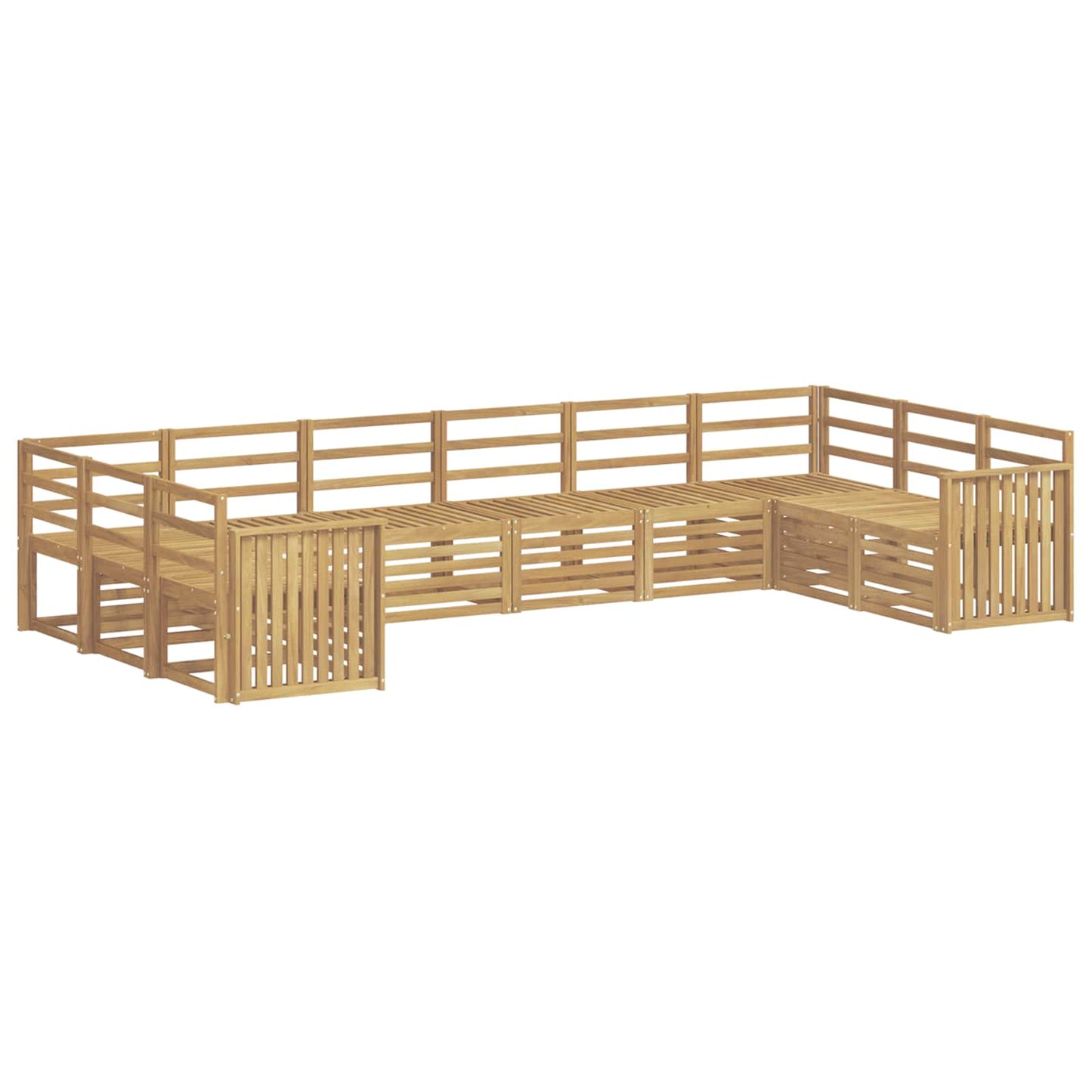 Buiten bankenset 10 pcs Wit 363 x 187,5 x 73 cm