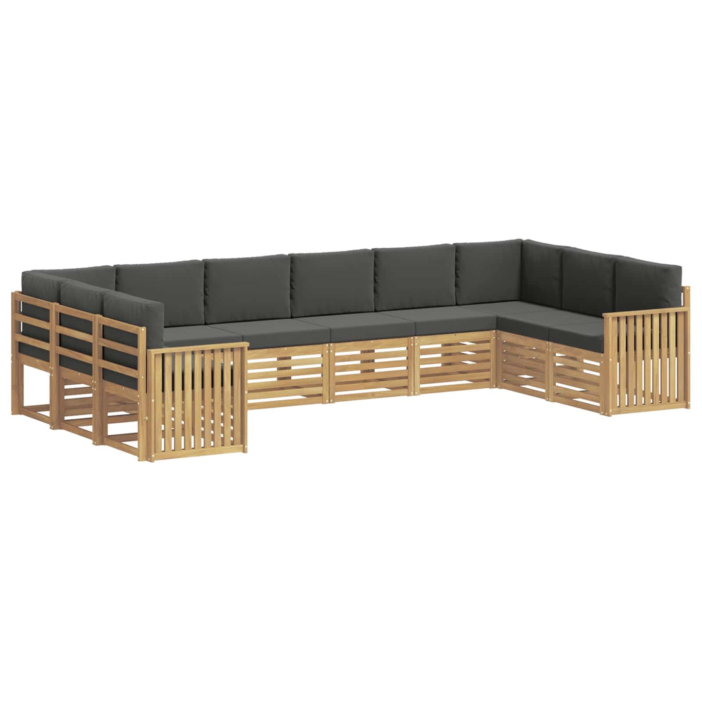Buiten bankenset 10 pcs Wit en antracietkleurig