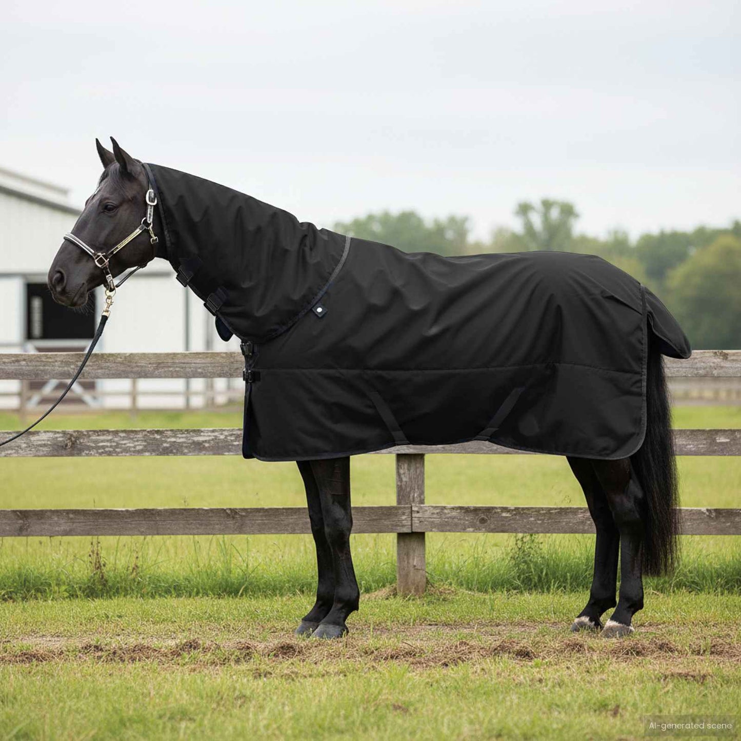 Paardendeken Donkergroen en Zwart 125 cm Polyester is nu te koop bij PeponiXL, paradijselijk wonen!