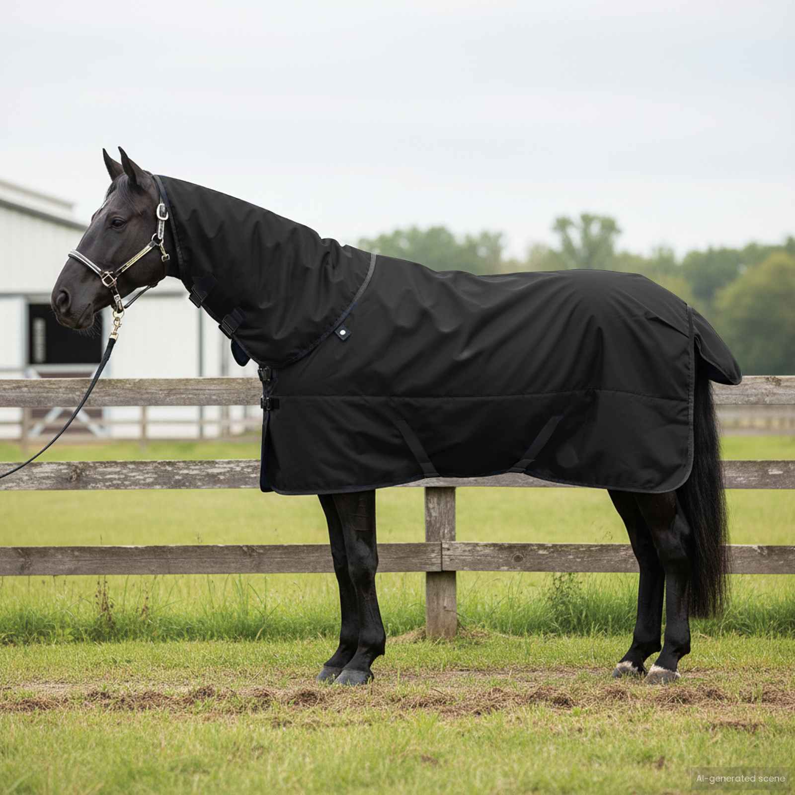 Paardendeken Donkergroen en Zwart 125 cm Polyester is nu te koop bij PeponiXL, paradijselijk wonen!