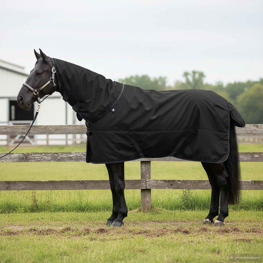 Paardendeken Donkergroen en Zwart 135 cm Polyester is nu te koop bij PeponiXL, paradijselijk wonen!