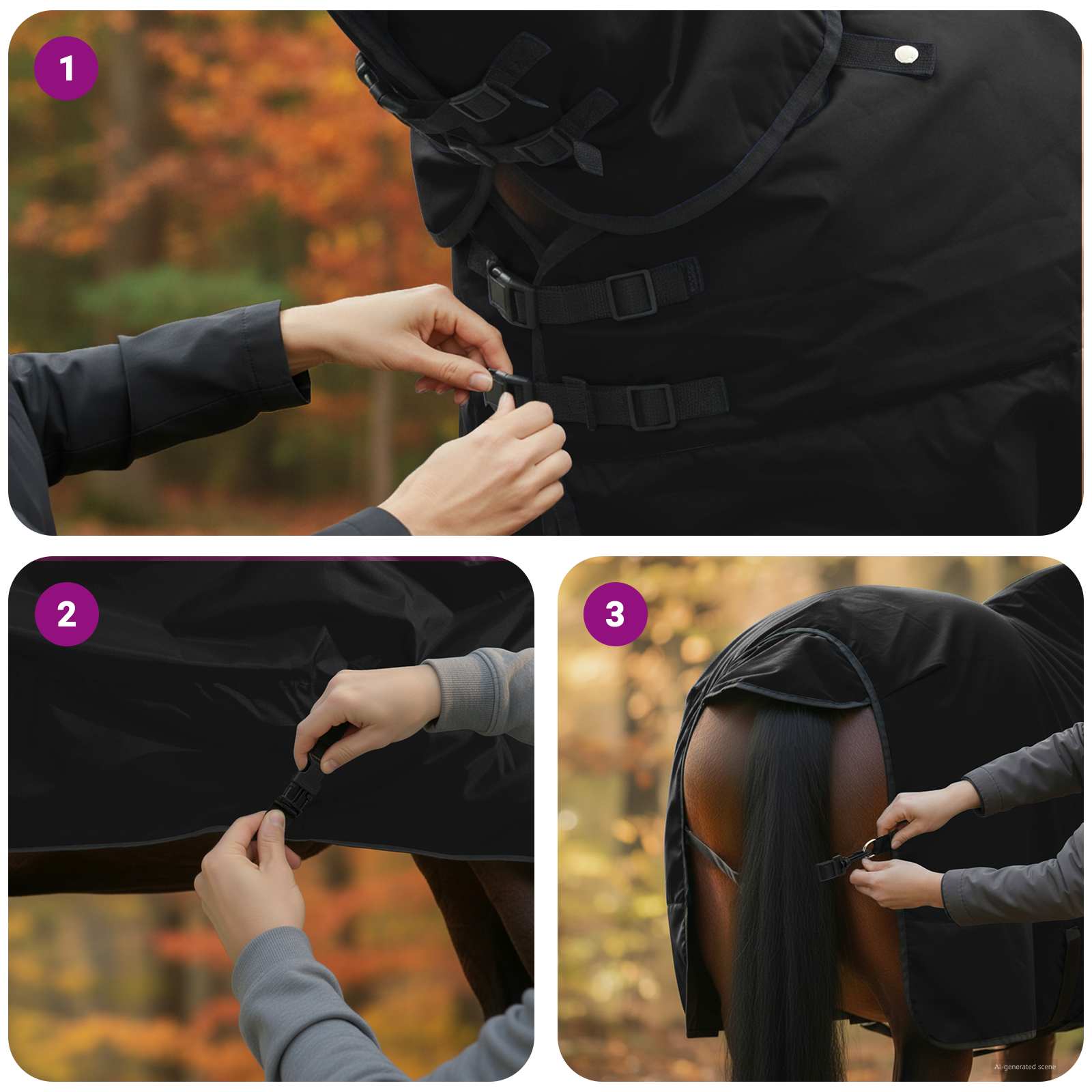 Paardendeken Donkergroen en Zwart 155 cm Polyester is nu te koop bij PeponiXL, paradijselijk wonen!