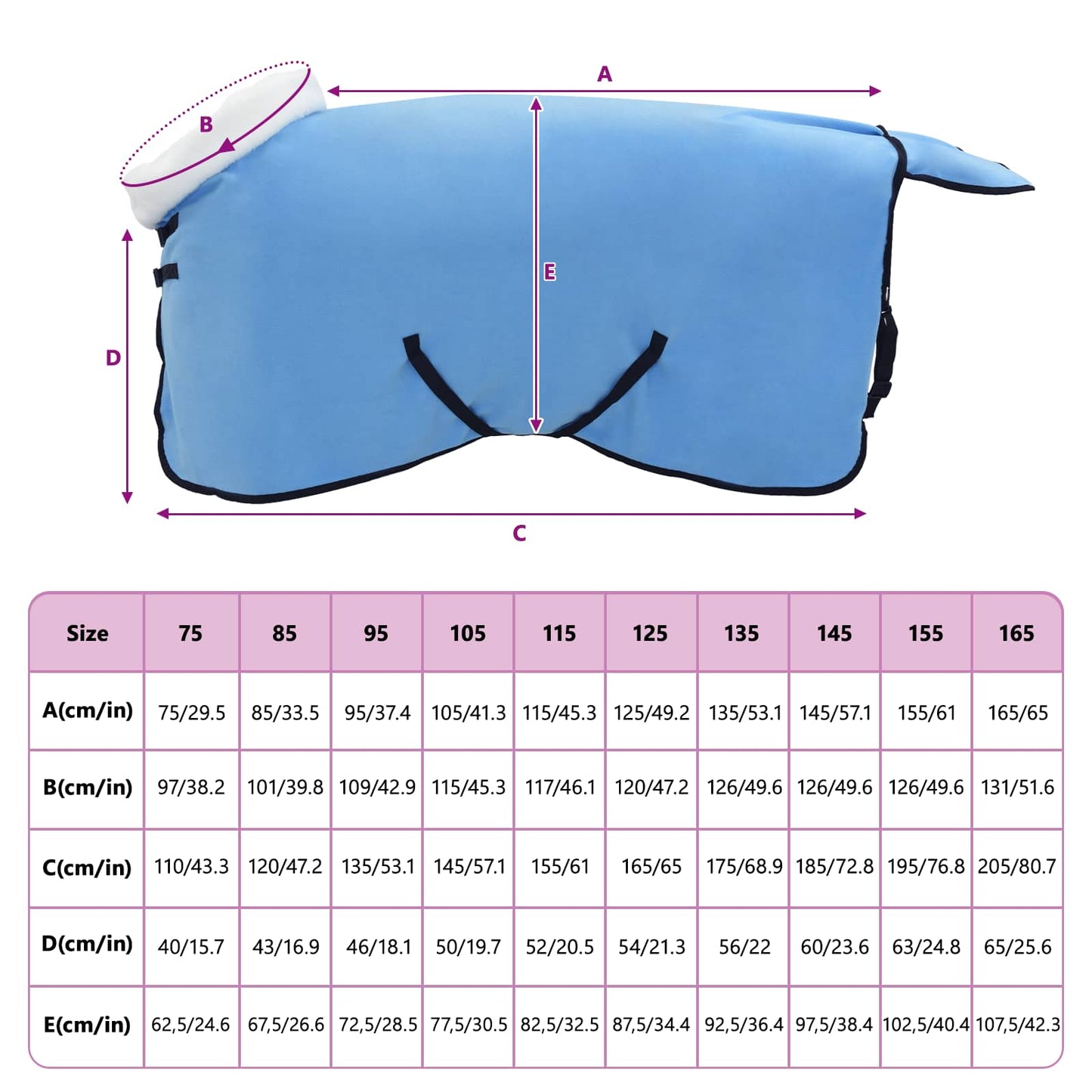 Paardendeken Volledige Aqua 85 cm Polar fleece is nu te koop bij PeponiXL, paradijselijk wonen!