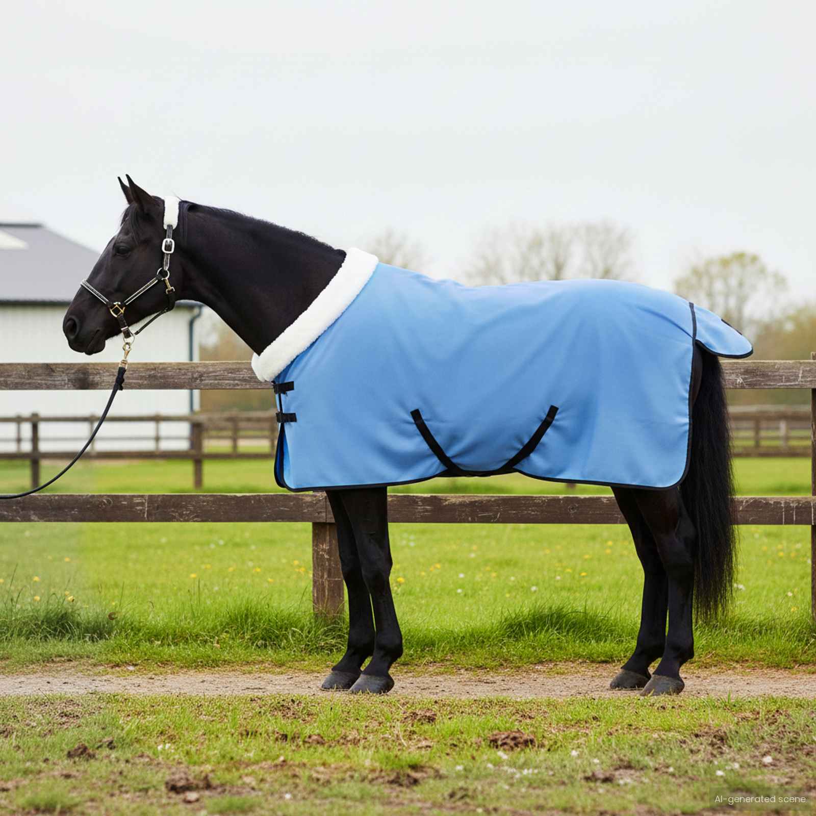 Paardendeken Volledige Aqua 95 cm Polar fleece is nu te koop bij PeponiXL, paradijselijk wonen!