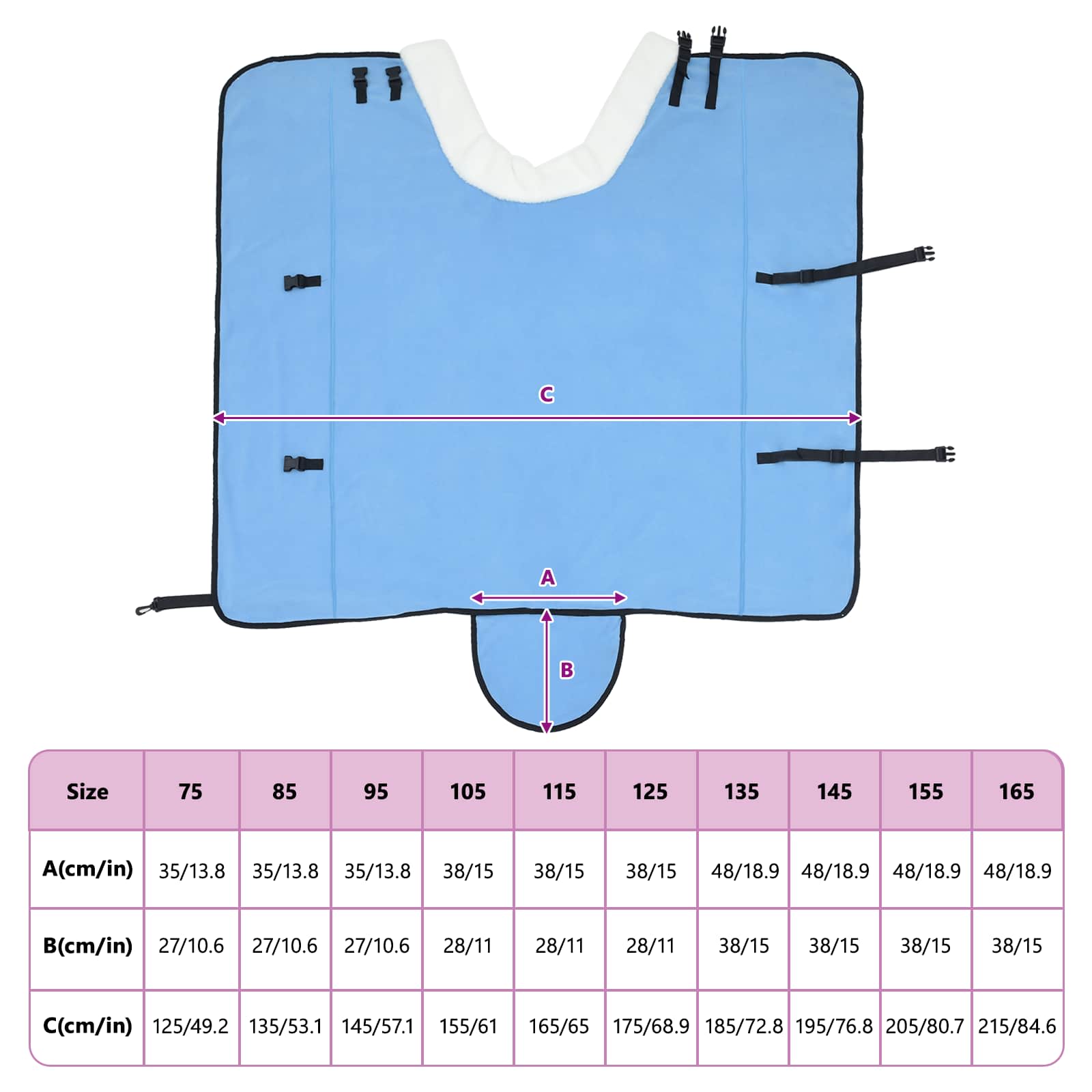 Paardendeken Volledige Aqua 125 cm Polar fleece is nu te koop bij PeponiXL, paradijselijk wonen!