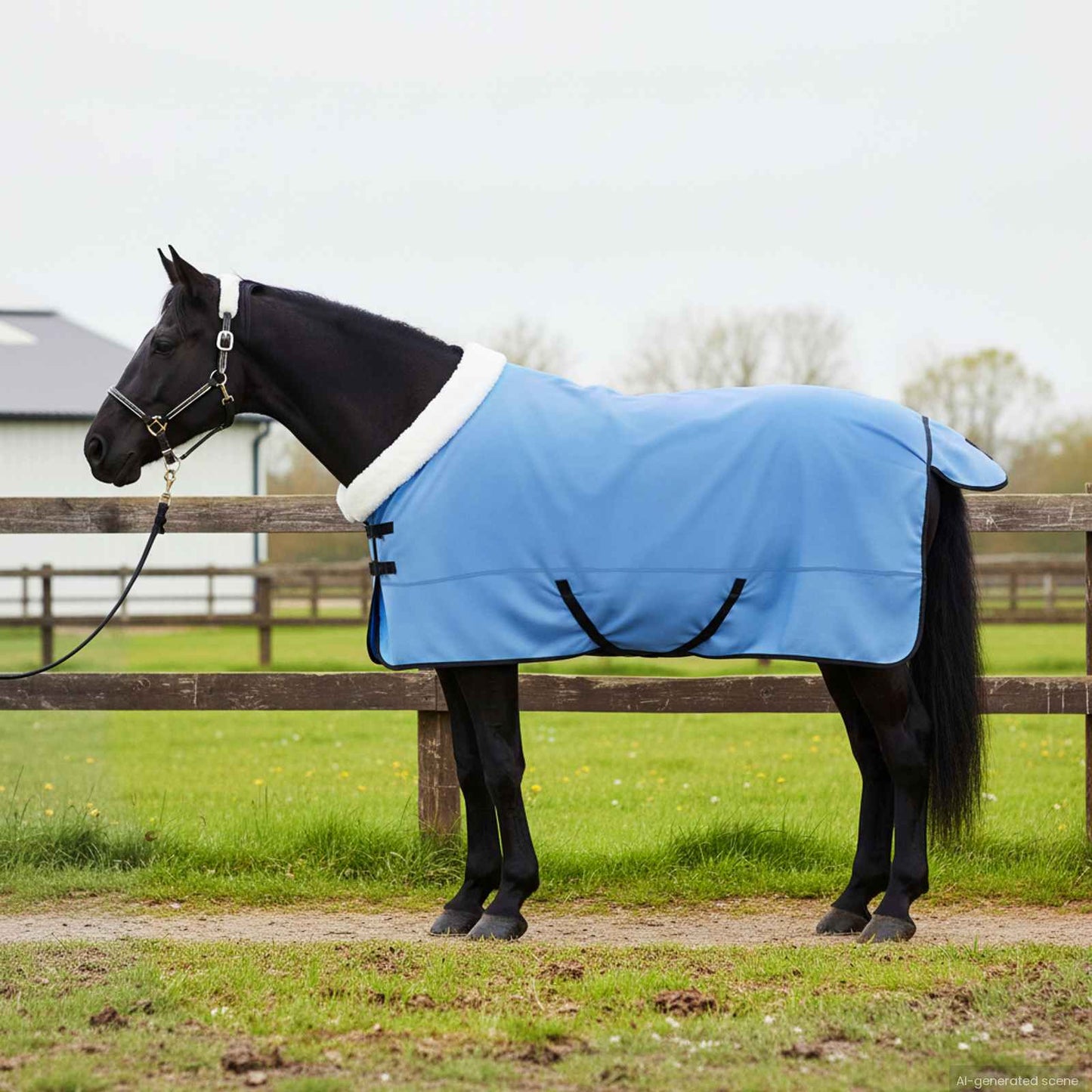 Paardendeken Volledige Aqua 155 cm Polar fleece is nu te koop bij PeponiXL, paradijselijk wonen!