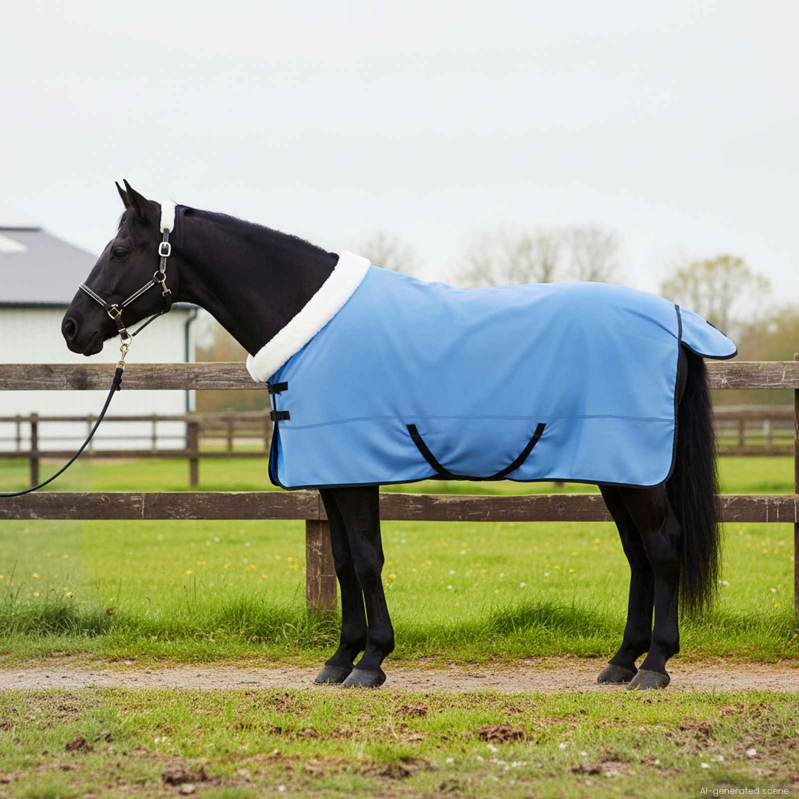 Paardendeken Volledige Aqua 155 cm Polar fleece is nu te koop bij PeponiXL, paradijselijk wonen!