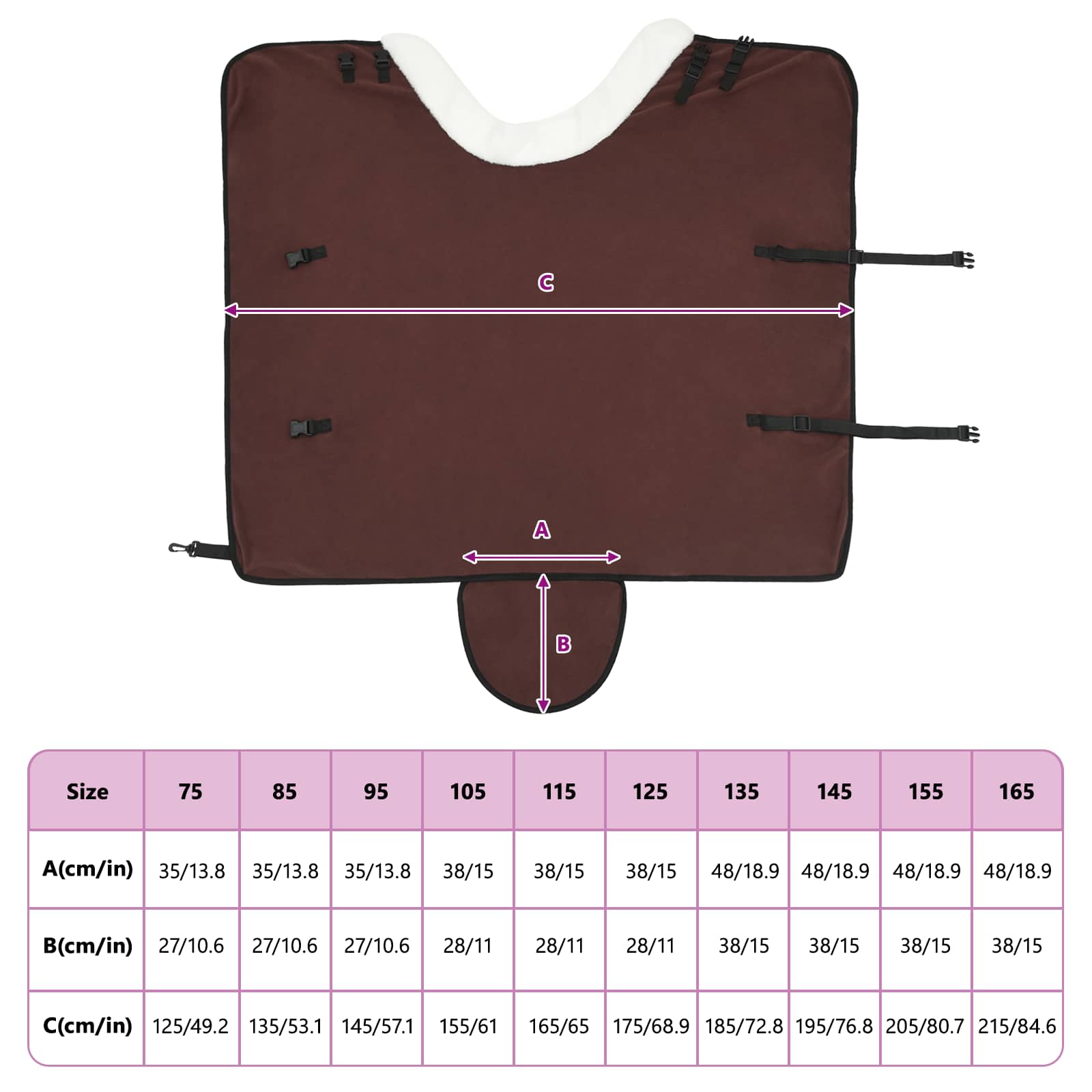 Paardendeken Volledig Donkerbruin 85 cm Polar fleece is nu te koop bij PeponiXL, paradijselijk wonen!