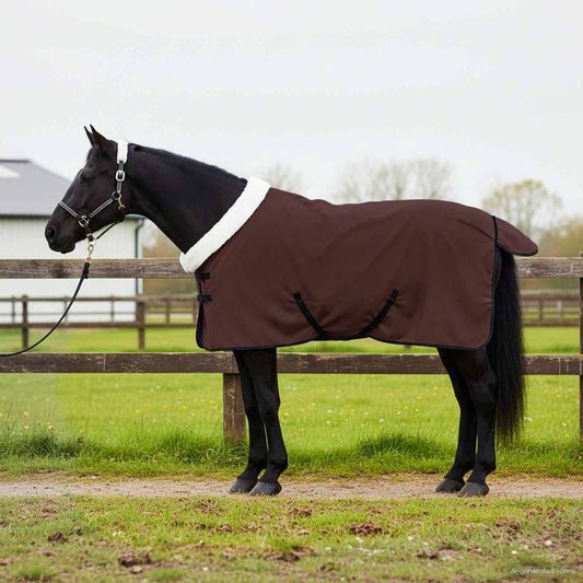 Paardendeken Volledig Donkerbruin 95 cm Polar fleece is nu te koop bij PeponiXL, paradijselijk wonen!