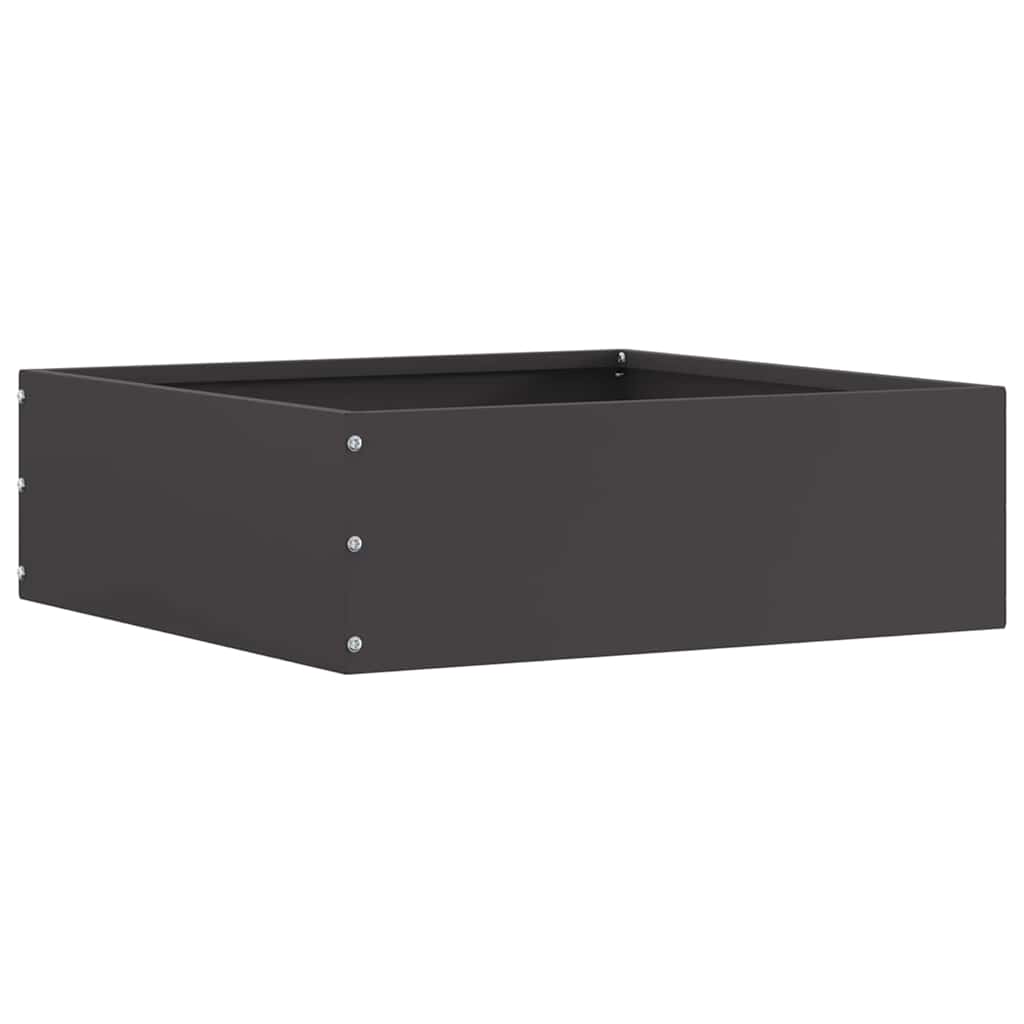 Tuinrand 6 pcs Zwart 40 x 40 x 13 cm Staal is nu te koop bij PeponiXL, paradijselijk wonen!