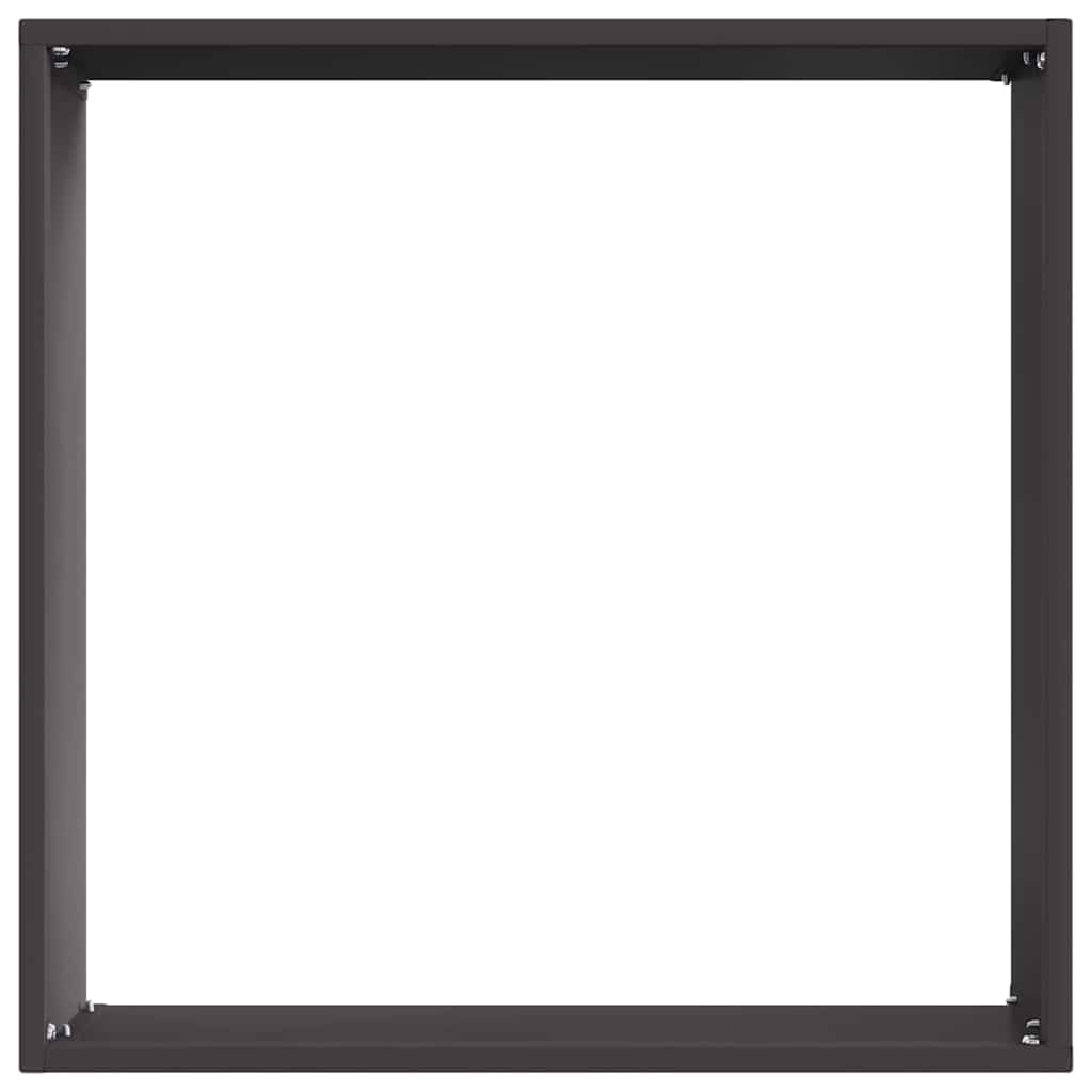 Tuinrand 6 pcs Zwart 40 x 40 x 13 cm Staal is nu te koop bij PeponiXL, paradijselijk wonen!