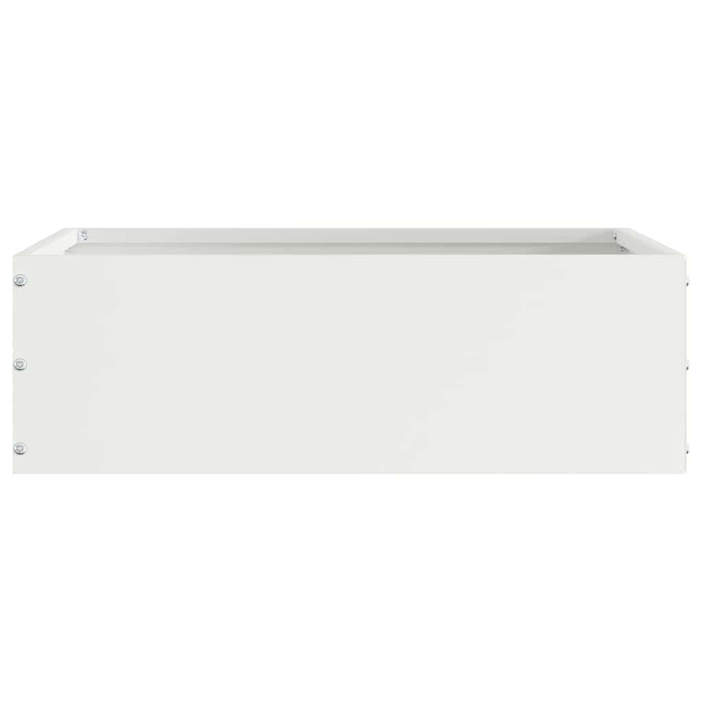 Tuinrand 6 pcs Wit 40 x 40 x 13 cm Staal is nu te koop bij PeponiXL, paradijselijk wonen!