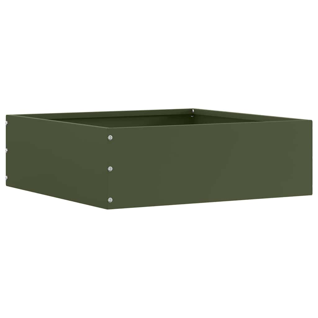 Tuinrand 6 pcs Olijf Groen 40 x 40 x 13 cm Staal is nu te koop bij PeponiXL, paradijselijk wonen!