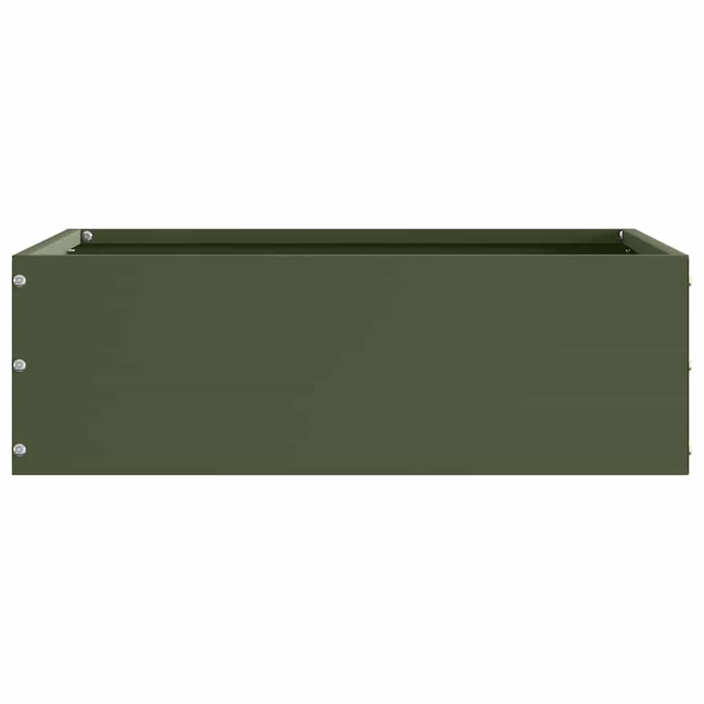 Tuinrand 6 pcs Olijf Groen 40 x 40 x 13 cm Staal is nu te koop bij PeponiXL, paradijselijk wonen!