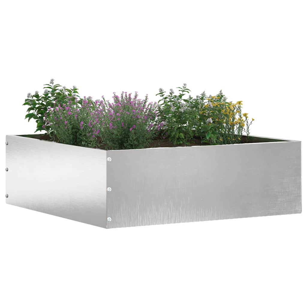 Tuinrand 6 pcs Zilver 40 x 40 x 13 cm Roestvrij staal is nu te koop bij PeponiXL, paradijselijk wonen!