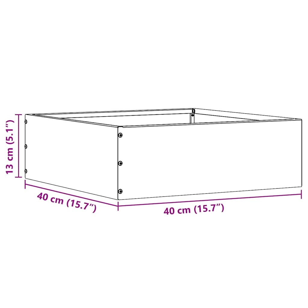 Tuinrand 6 pcs Zilver 40 x 40 x 13 cm Roestvrij staal is nu te koop bij PeponiXL, paradijselijk wonen!