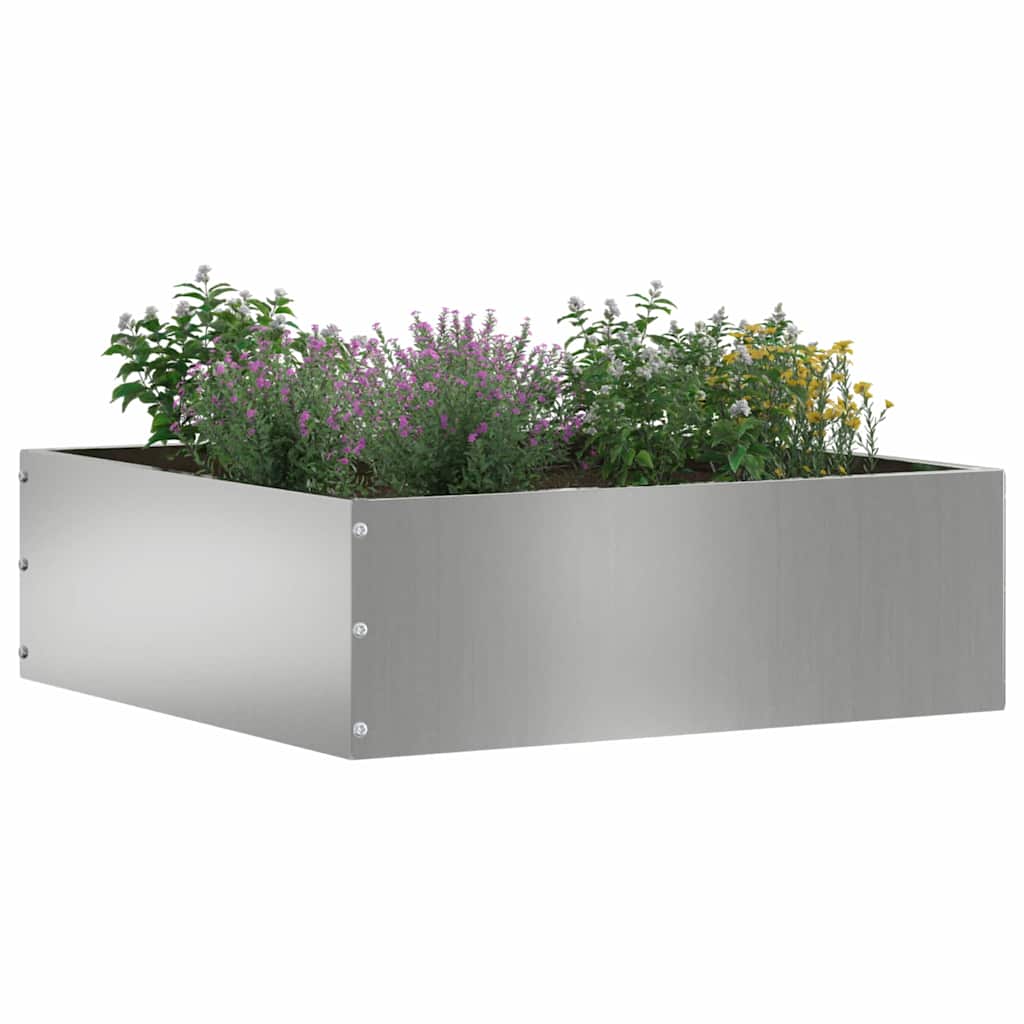 Tuinrand Zilver 40 x 40 x 13 cm Gegalvaniseerd staal is nu te koop bij PeponiXL, paradijselijk wonen!