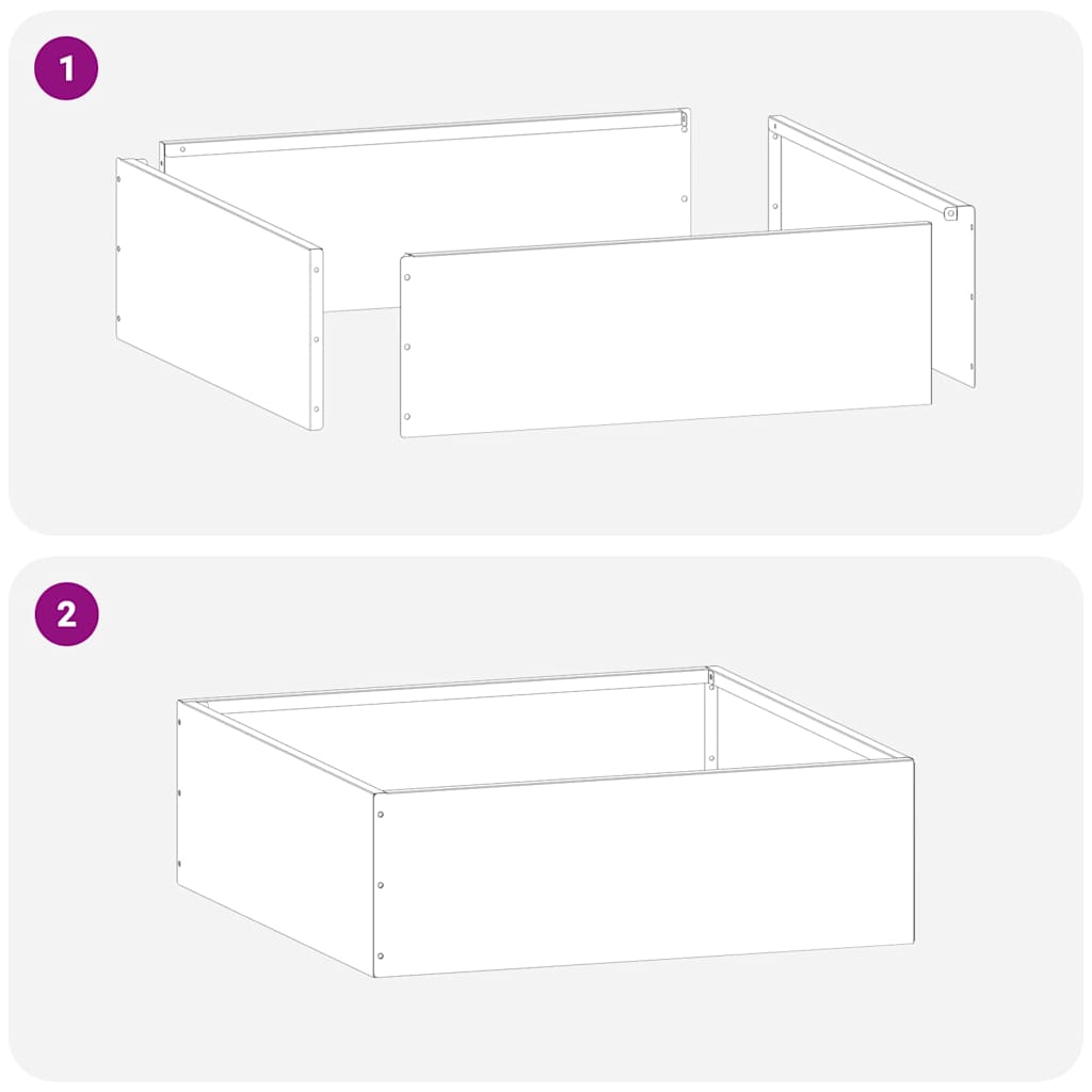 Tuinrand Roestig 40 x 40 x 13 cm Cortenstaal is nu te koop bij PeponiXL, paradijselijk wonen!