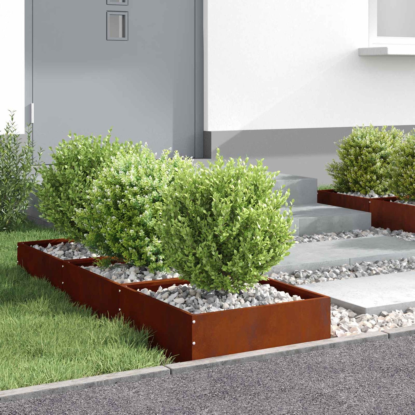 Tuinrand 6 pcs Roestig 40 x 40 x 13 cm Cortenstaal is nu te koop bij PeponiXL, paradijselijk wonen!