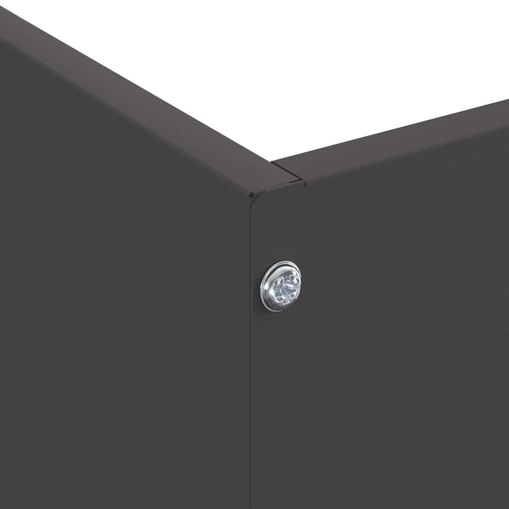 Tuinrand 6 pcs Zwart 50 x 50 x 13 cm Staal is nu te koop bij PeponiXL, paradijselijk wonen!
