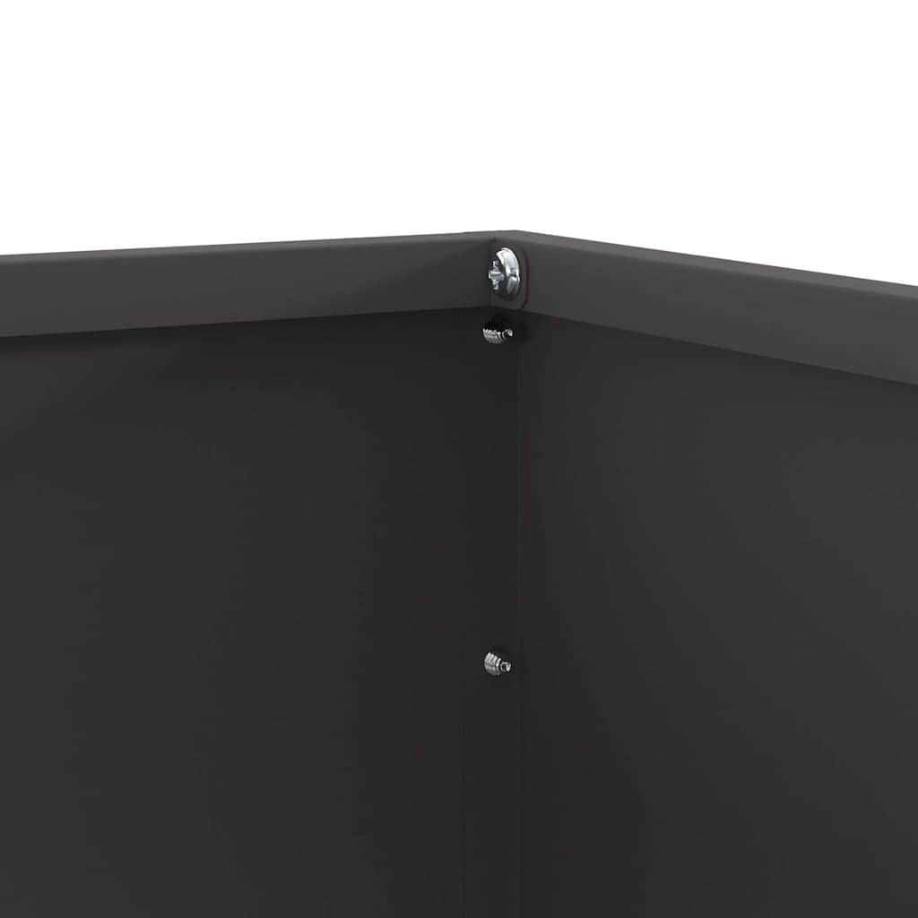 Tuinrand 6 pcs Zwart 50 x 50 x 13 cm Staal is nu te koop bij PeponiXL, paradijselijk wonen!
