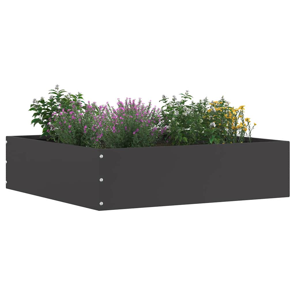 Tuinrand 6 pcs Zwart 50 x 50 x 13 cm Staal is nu te koop bij PeponiXL, paradijselijk wonen!
