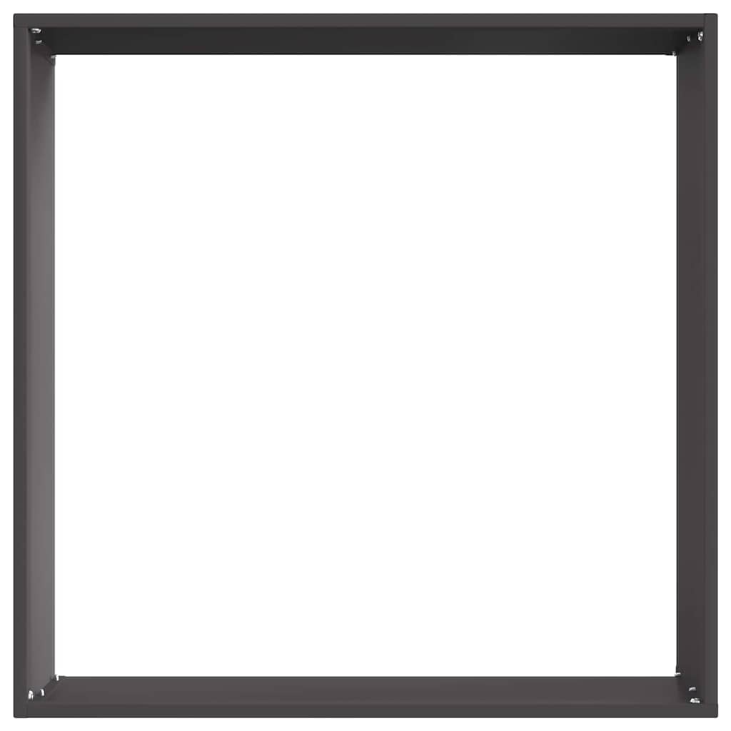 Tuinrand 6 pcs Zwart 50 x 50 x 13 cm Staal is nu te koop bij PeponiXL, paradijselijk wonen!