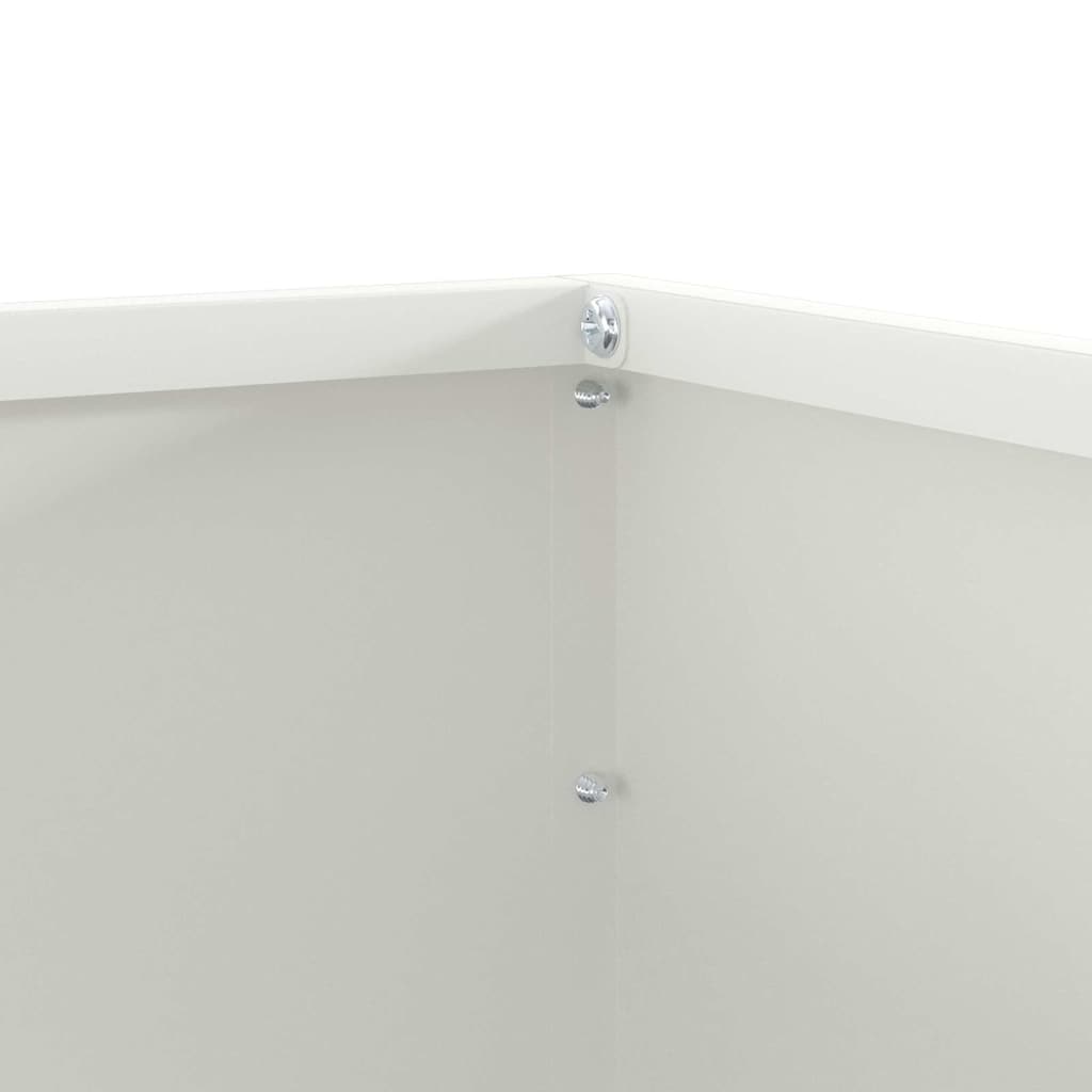 Tuinrand Wit 50 x 50 x 13 cm Staal is nu te koop bij PeponiXL, paradijselijk wonen!