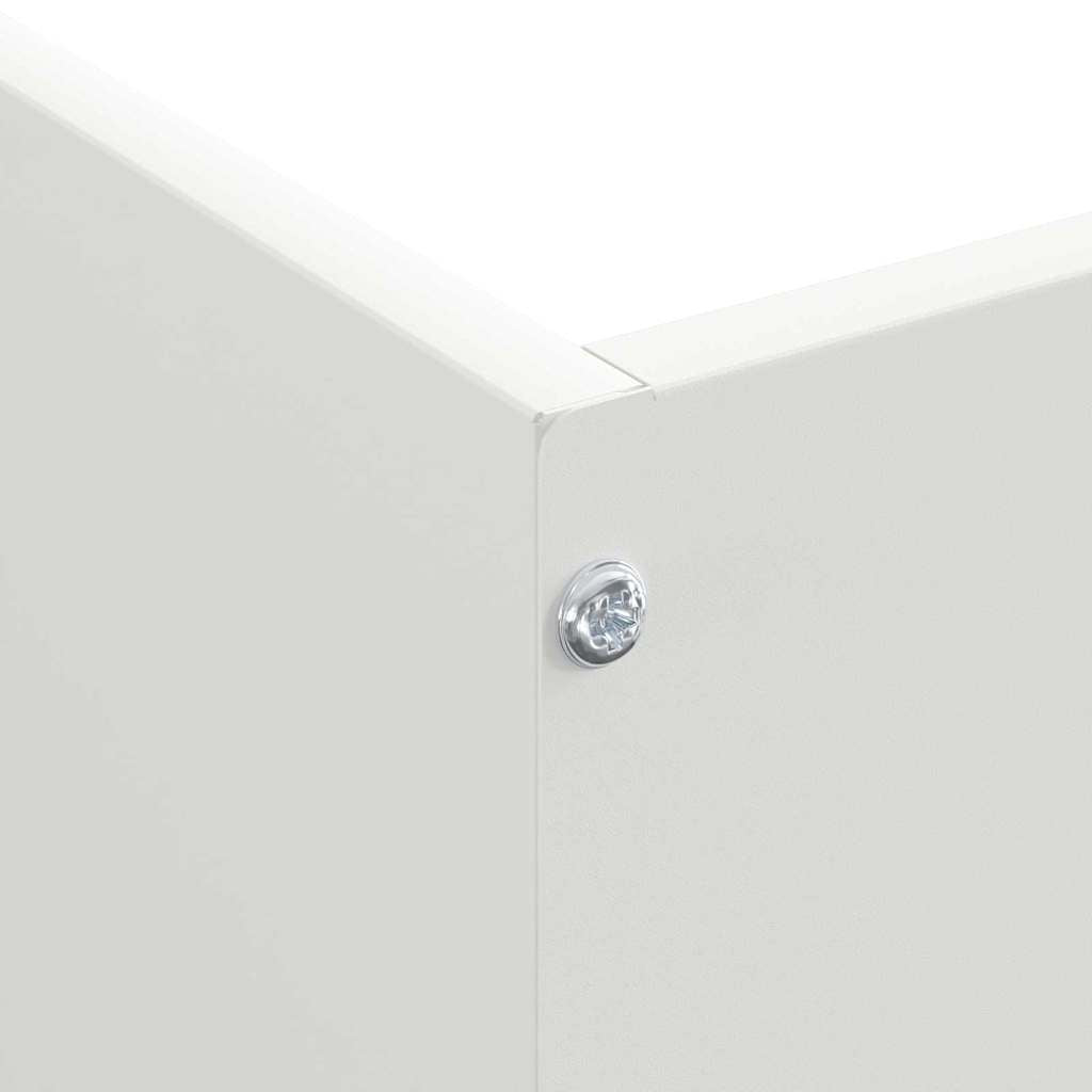 Tuinrand 6 pcs Wit 50 x 50 x 13 cm Staal is nu te koop bij PeponiXL, paradijselijk wonen!