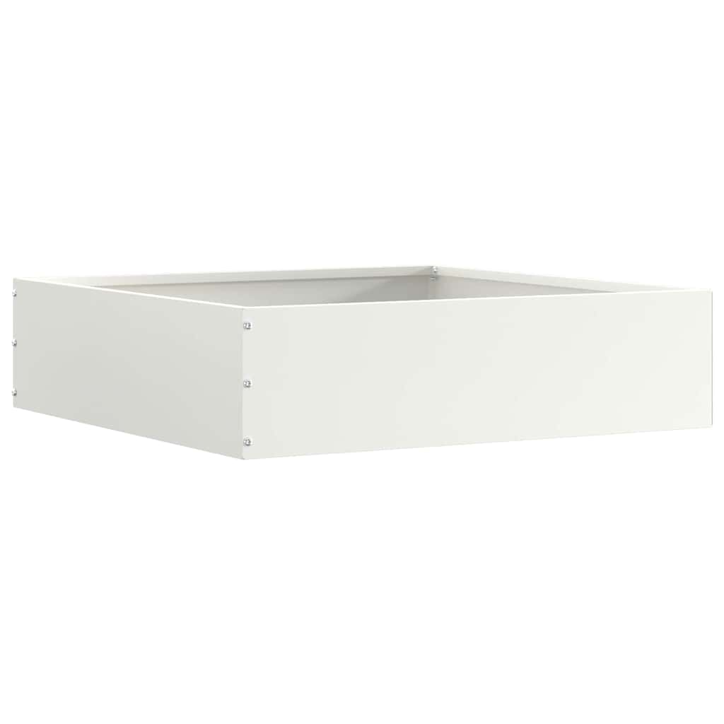 Tuinrand 6 pcs Wit 50 x 50 x 13 cm Staal is nu te koop bij PeponiXL, paradijselijk wonen!