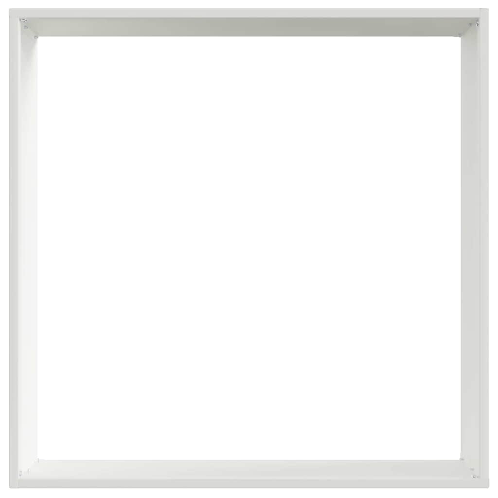 Tuinrand 6 pcs Wit 50 x 50 x 13 cm Staal is nu te koop bij PeponiXL, paradijselijk wonen!