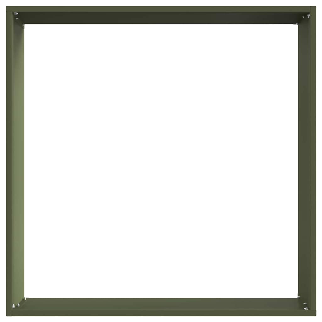 Tuinrand Olijfgroen 50 x 50 x 13 cm Staal is nu te koop bij PeponiXL, paradijselijk wonen!