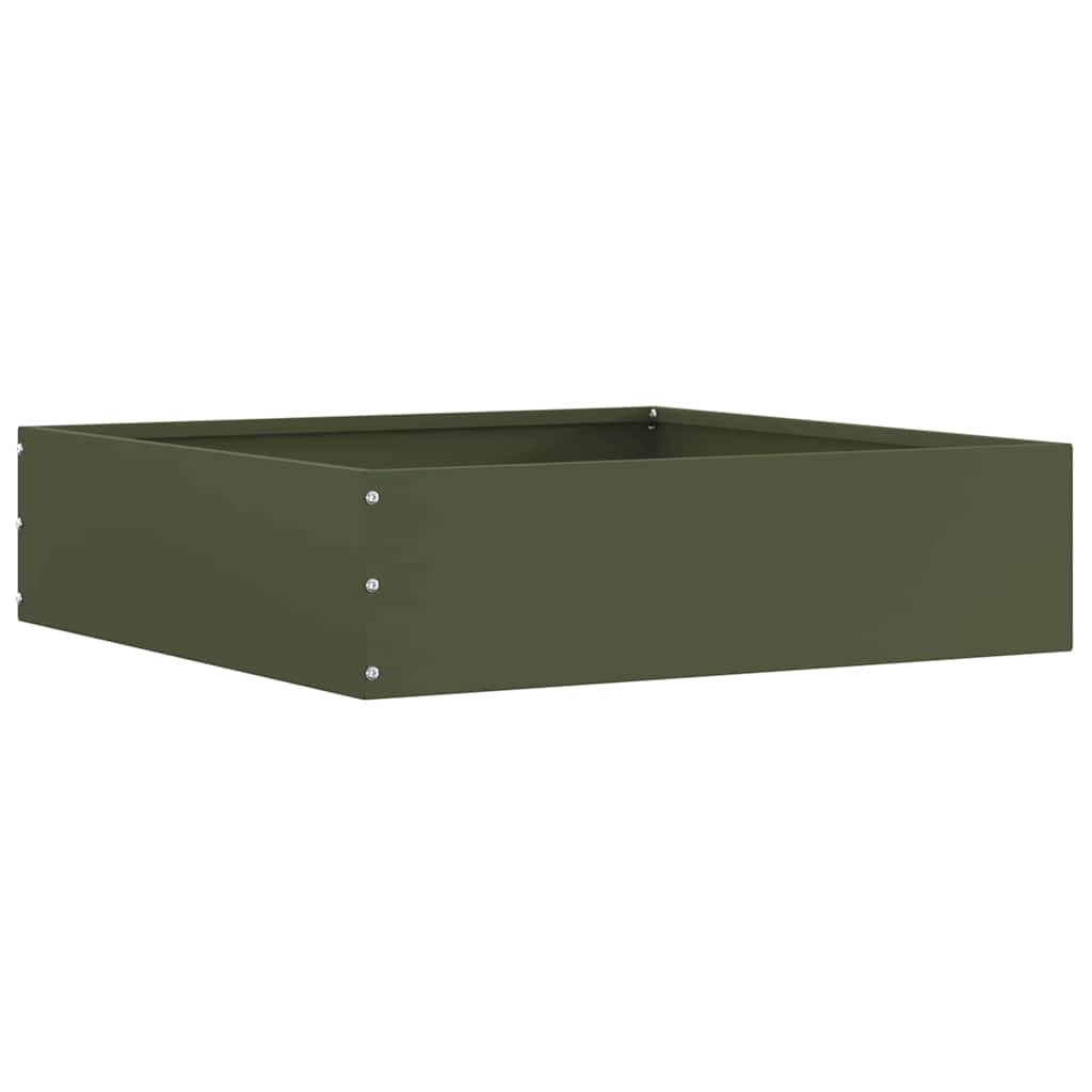 Tuinrand 6 pcs Olijf Groen 50 x 50 x 13 cm Staal is nu te koop bij PeponiXL, paradijselijk wonen!