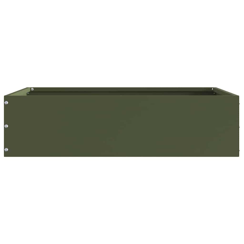 Tuinrand 6 pcs Olijf Groen 50 x 50 x 13 cm Staal is nu te koop bij PeponiXL, paradijselijk wonen!