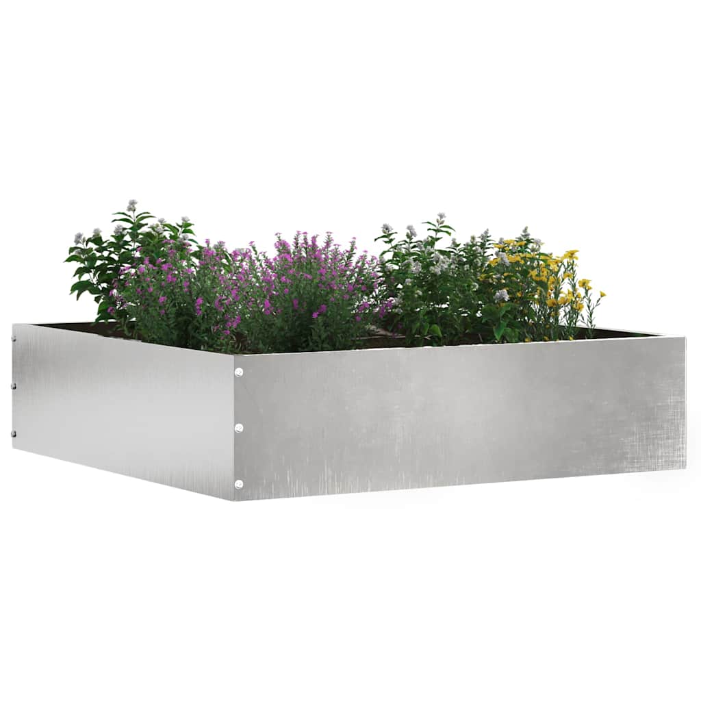 Tuinrand 6 pcs Zilver 50 x 50 x 13 cm Roestvrij staal is nu te koop bij PeponiXL, paradijselijk wonen!
