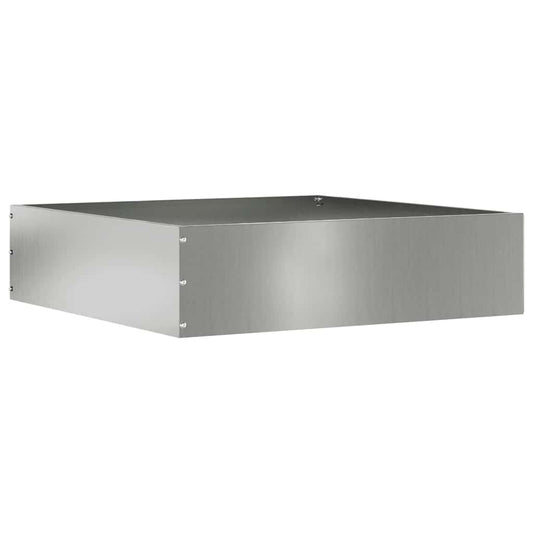 Tuinrand Zilver 50 x 50 x 13 cm Gegalvaniseerd staal is nu te koop bij PeponiXL, paradijselijk wonen!