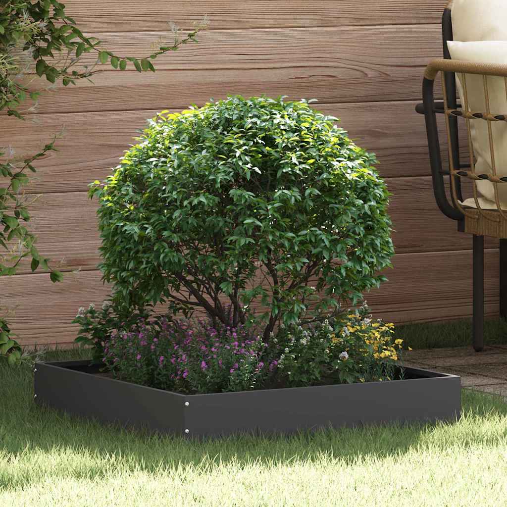 Tuinrand Zwart 60 x 60 x 13 cm Staal is nu te koop bij PeponiXL, paradijselijk wonen!