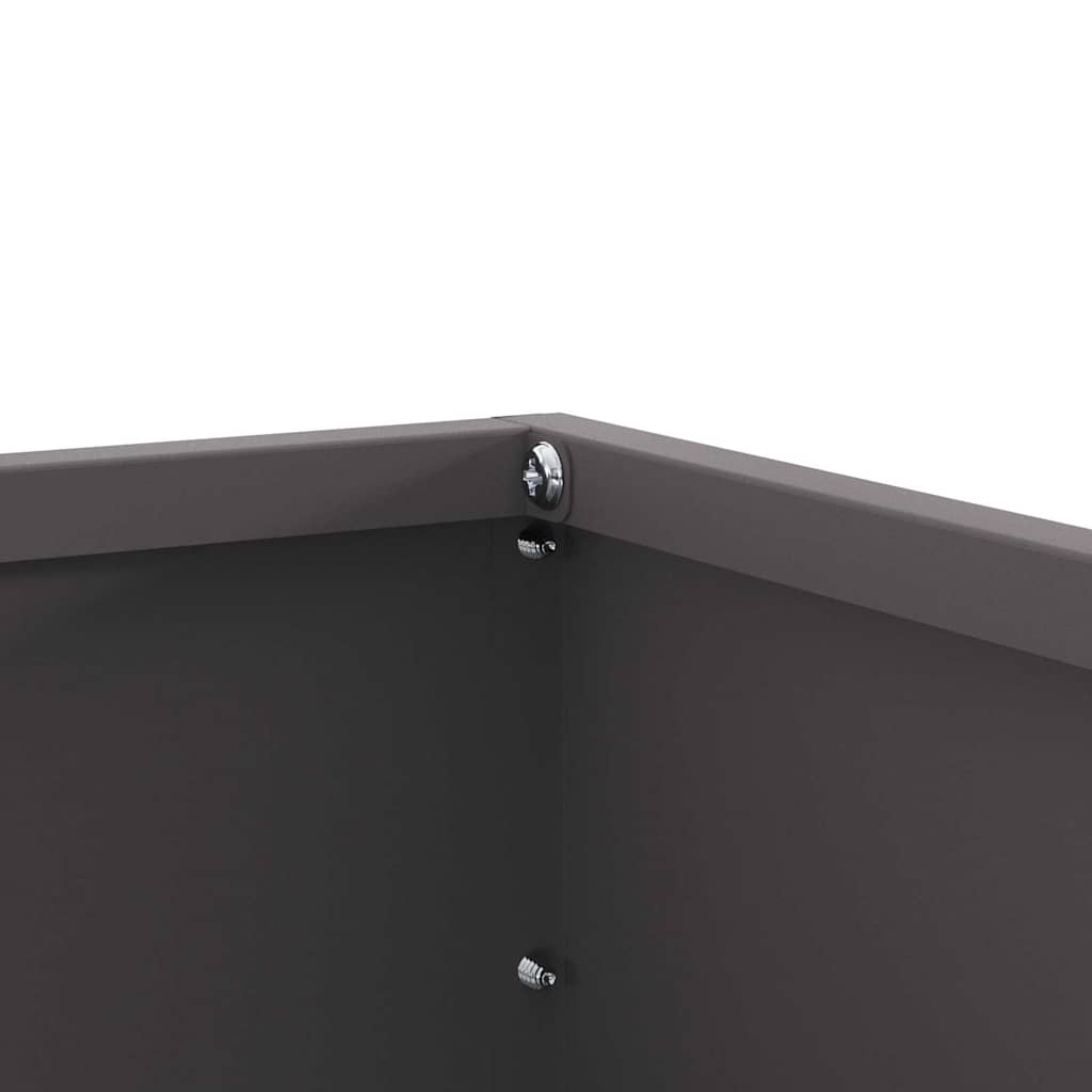 Tuinrand 6 pcs Zwart 60 x 60 x 13 cm Staal is nu te koop bij PeponiXL, paradijselijk wonen!