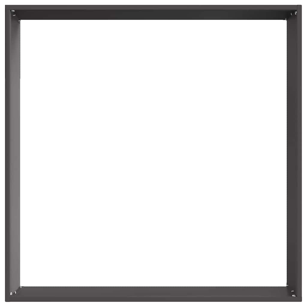 Tuinrand 6 pcs Zwart 60 x 60 x 13 cm Staal is nu te koop bij PeponiXL, paradijselijk wonen!