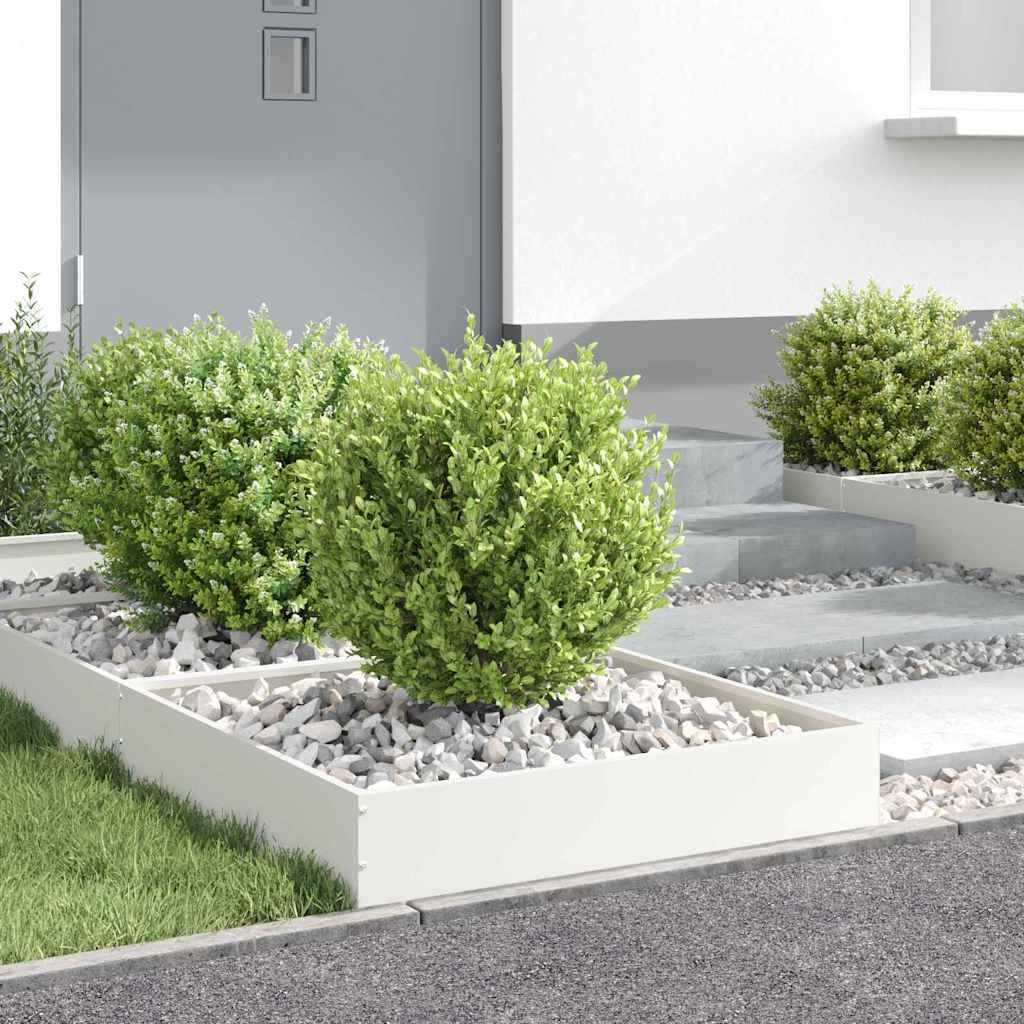 Tuinrand Wit 60 x 60 x 13 cm Staal is nu te koop bij PeponiXL, paradijselijk wonen!