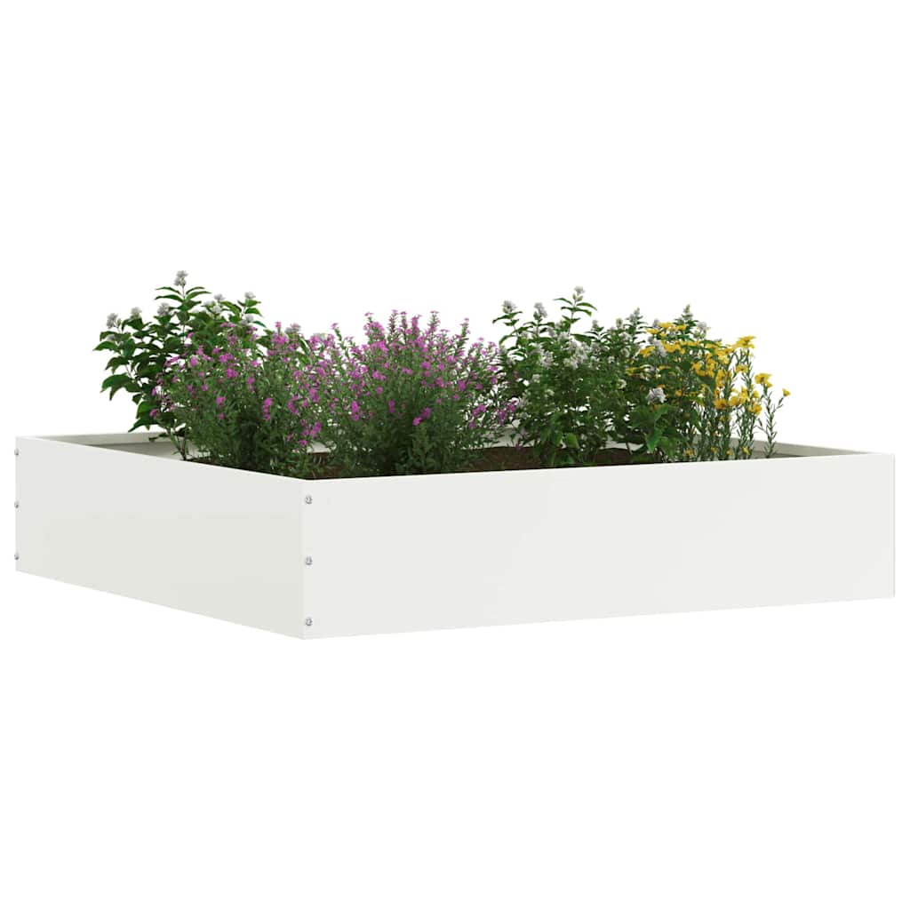 Tuinrand Wit 60 x 60 x 13 cm Staal is nu te koop bij PeponiXL, paradijselijk wonen!