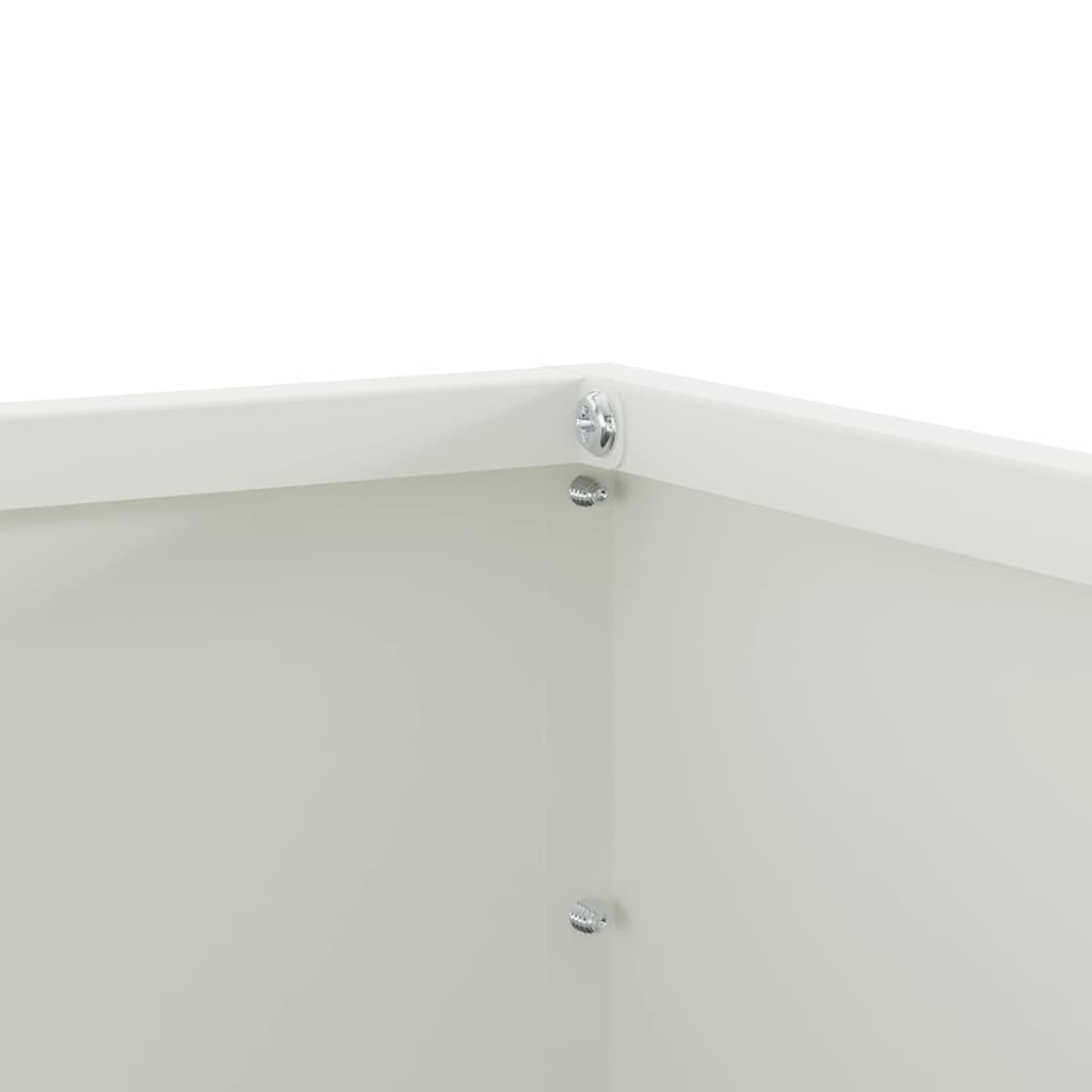 Tuinrand 6 pcs Wit 60 x 60 x 13 cm Staal is nu te koop bij PeponiXL, paradijselijk wonen!