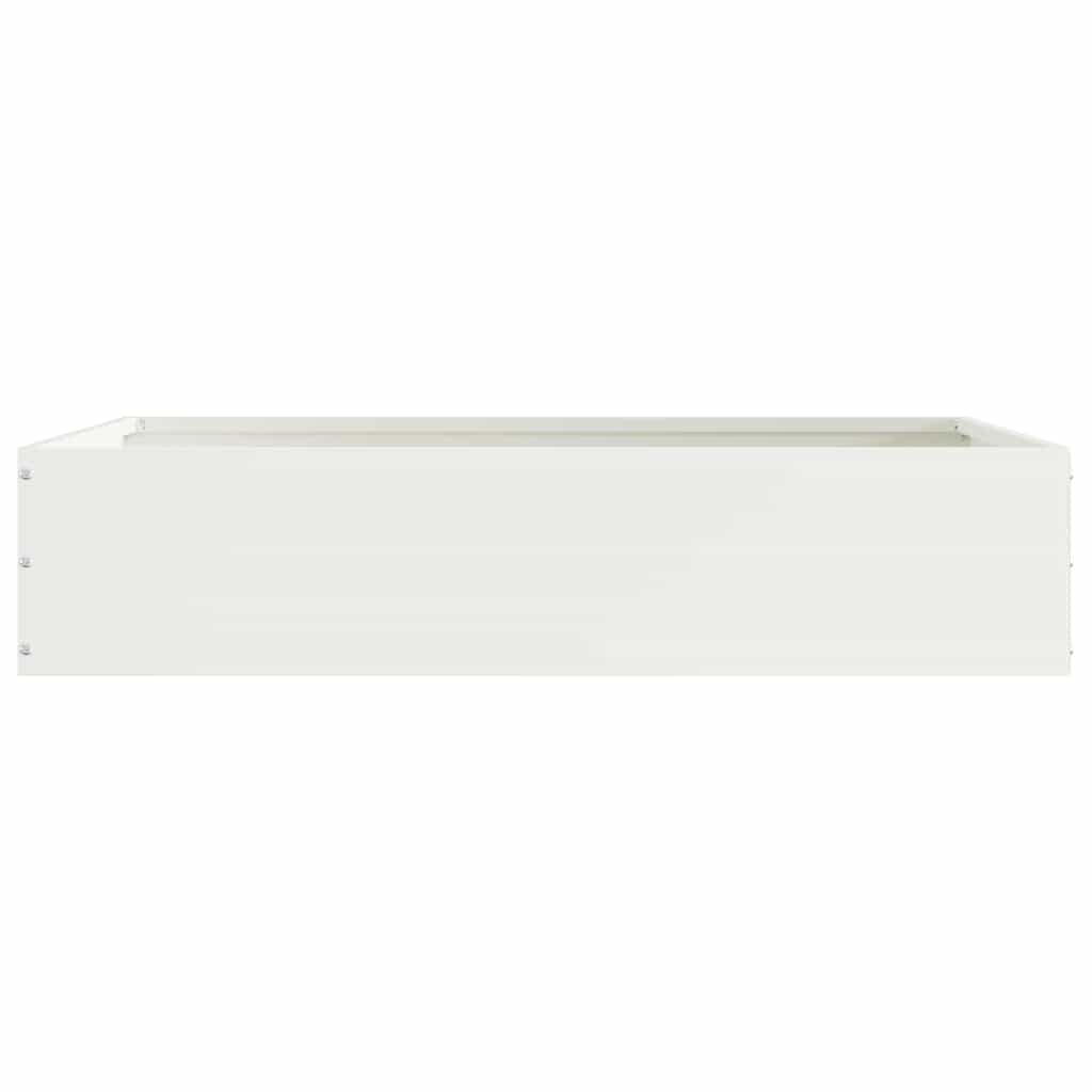 Tuinrand 6 pcs Wit 60 x 60 x 13 cm Staal is nu te koop bij PeponiXL, paradijselijk wonen!