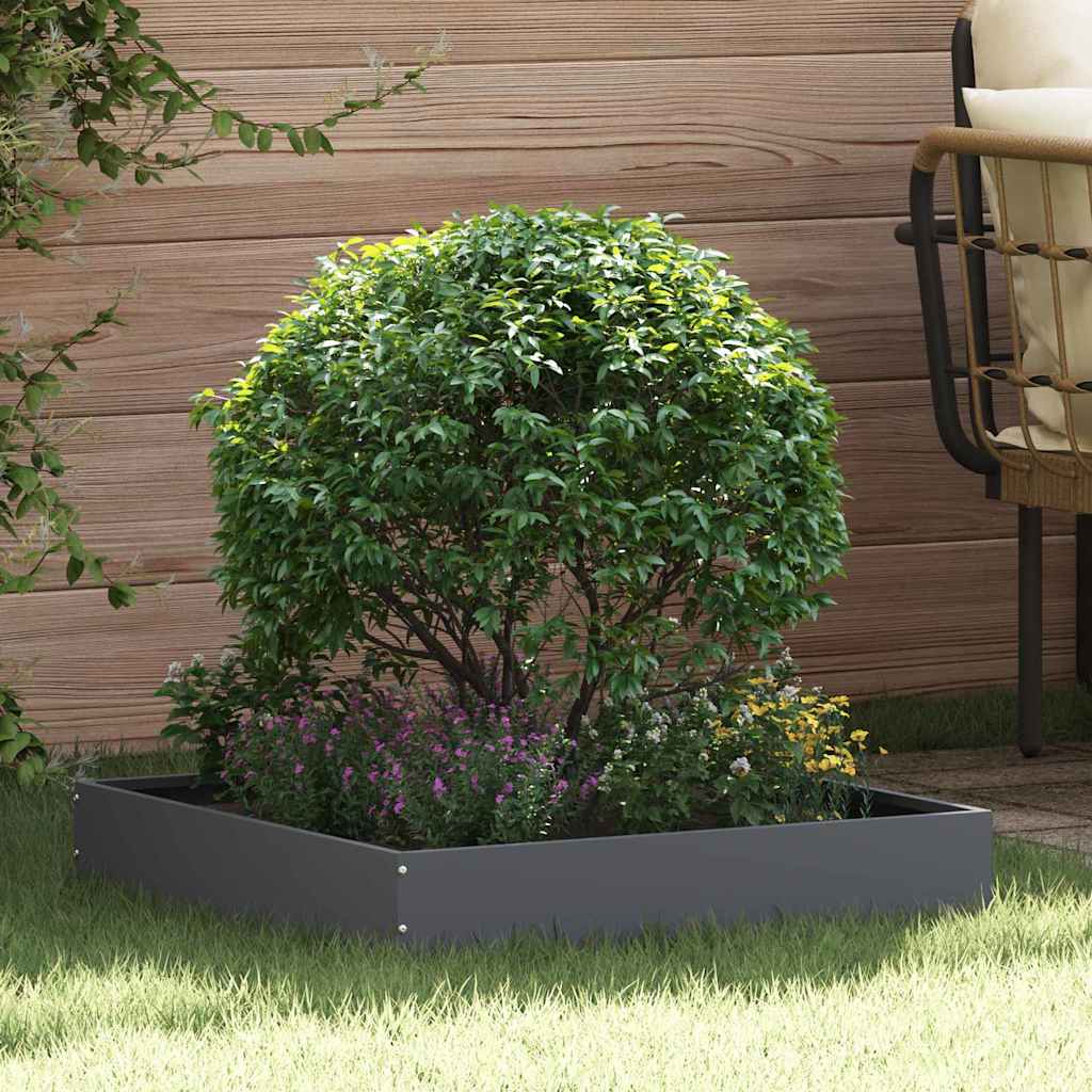 Tuinrand 6 pcs Antraciet 60 x 60 x 13 cm Staal is nu te koop bij PeponiXL, paradijselijk wonen!