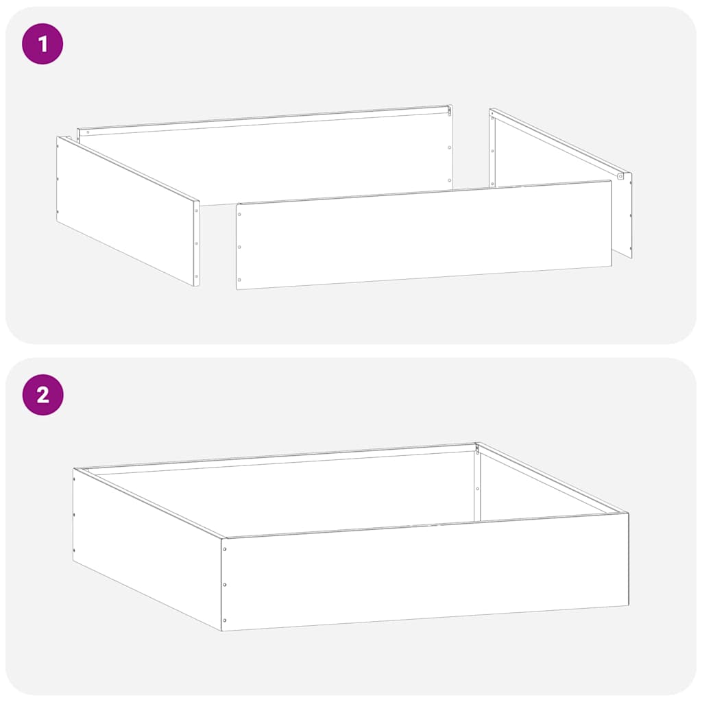 Tuinrand Olijf Groen 60 x 60 x 13 cm Staal is nu te koop bij PeponiXL, paradijselijk wonen!