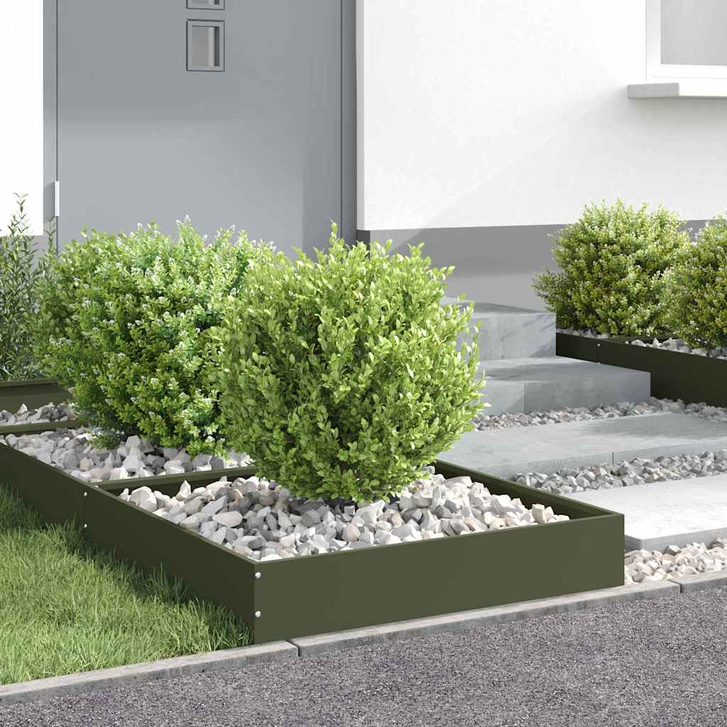 Tuinrand Olijf Groen 60 x 60 x 13 cm Staal is nu te koop bij PeponiXL, paradijselijk wonen!